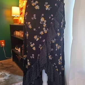 Maurices high low semi wrap skirt